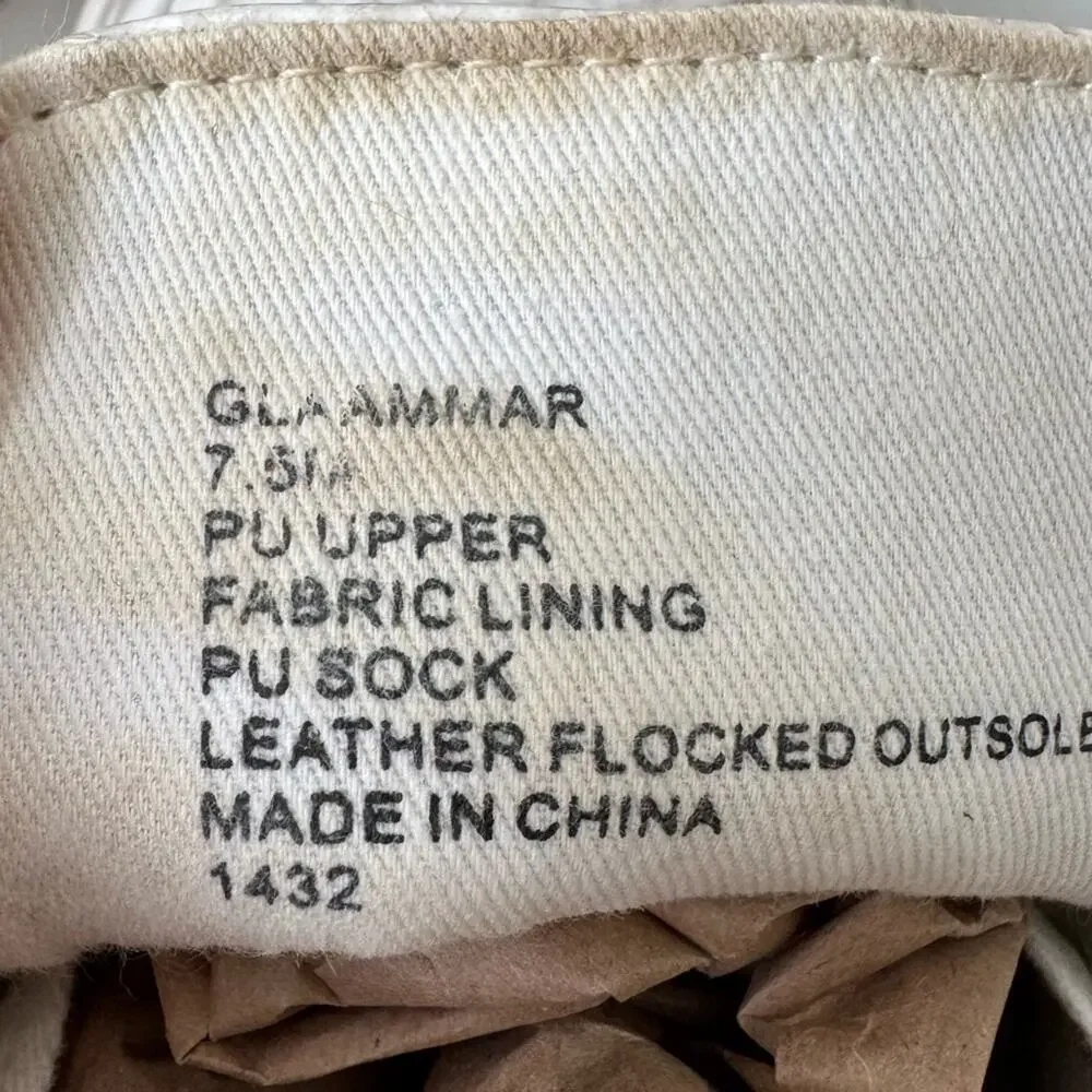 Steve Madden Glaammar White Snake Textured Slip-On Sneakers 7.5
